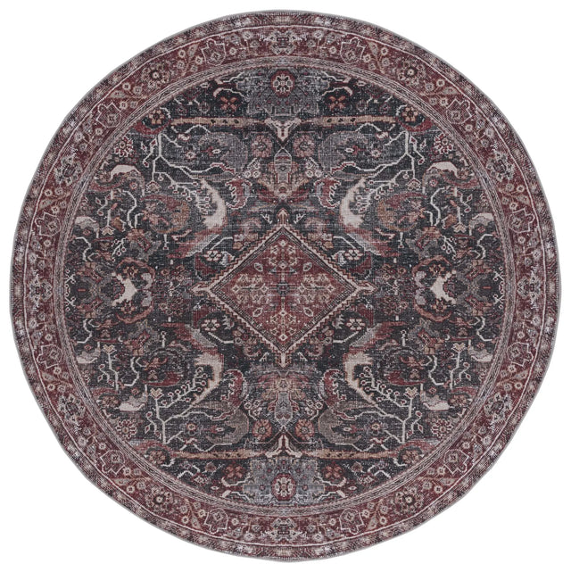 Safavieh Tucson 6'-0" x 6'-0" Rug in Dark Green / Rust
