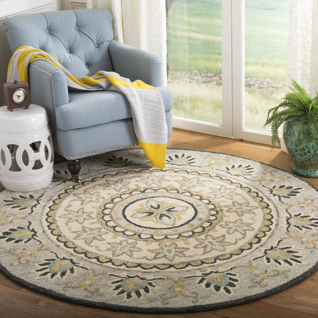 Safavieh Novelty 6'-0" x 6'-0" Rug in Ivory / Grey