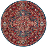 Safavieh Kashan 5'-1" x 5'-1" Rug in Blue / Red