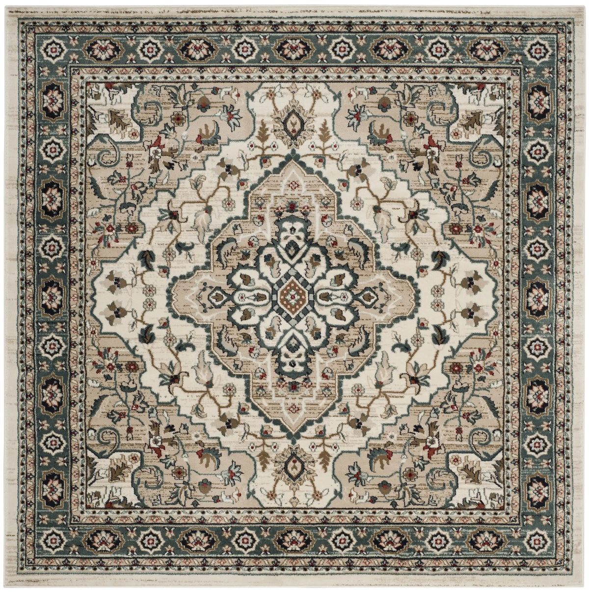 Safavieh Lyndhurst 7'-0" x 7'-0" Rug in Cream / Beige