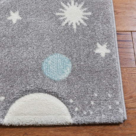 Safavieh Carousel Kids 100 4'-0" x 6'-0" Rug in Grey / Lavender