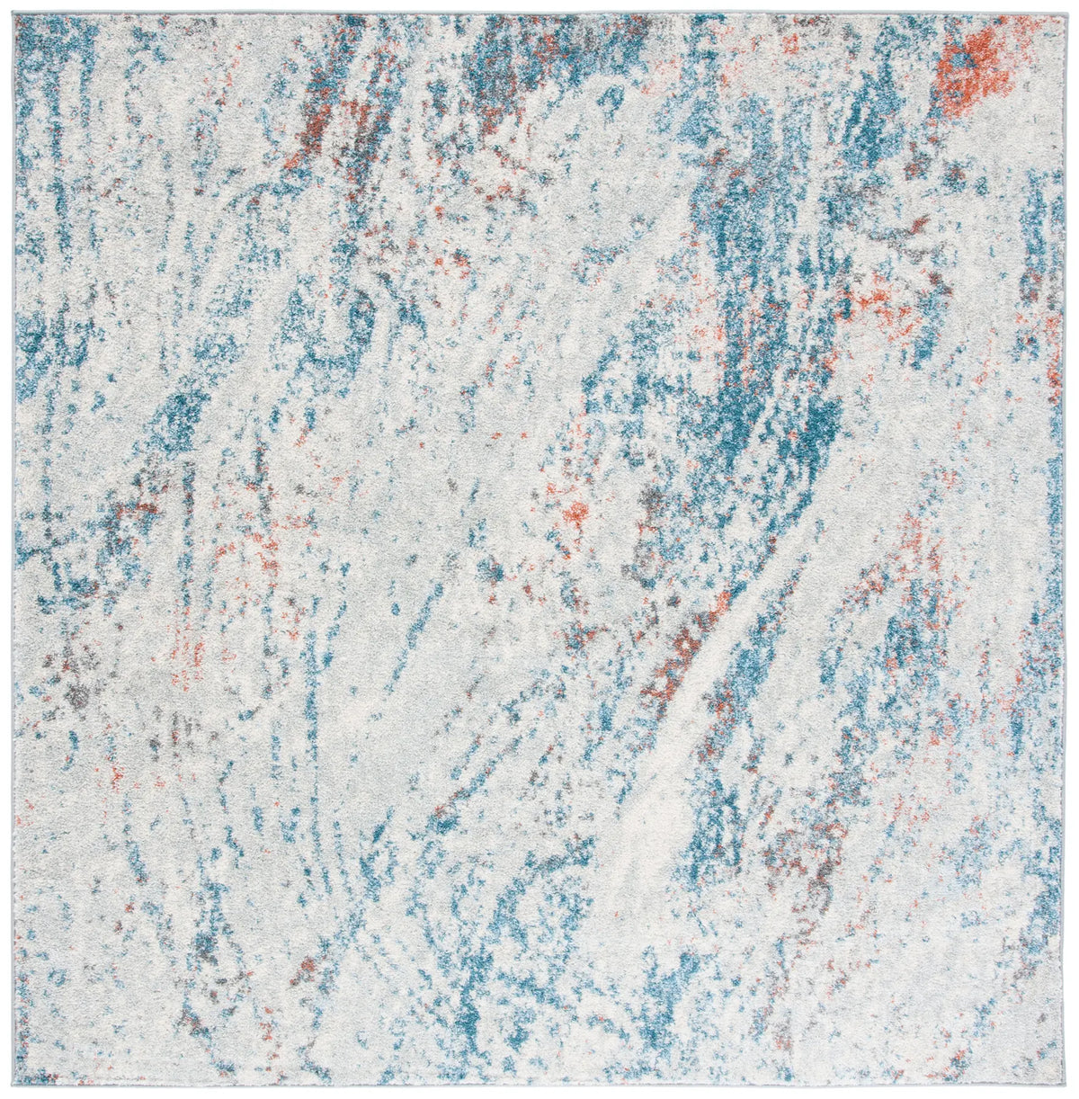 Safavieh Tulum 6'-7" x 6'-7" Rug in Ivory / Blue