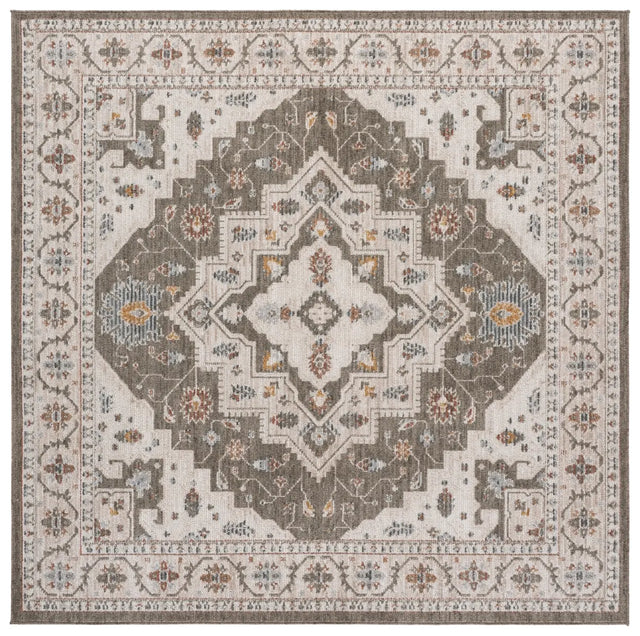 Safavieh Vintage Rosewood 6'-3" x 6'-3" Rug in Green / Ivory