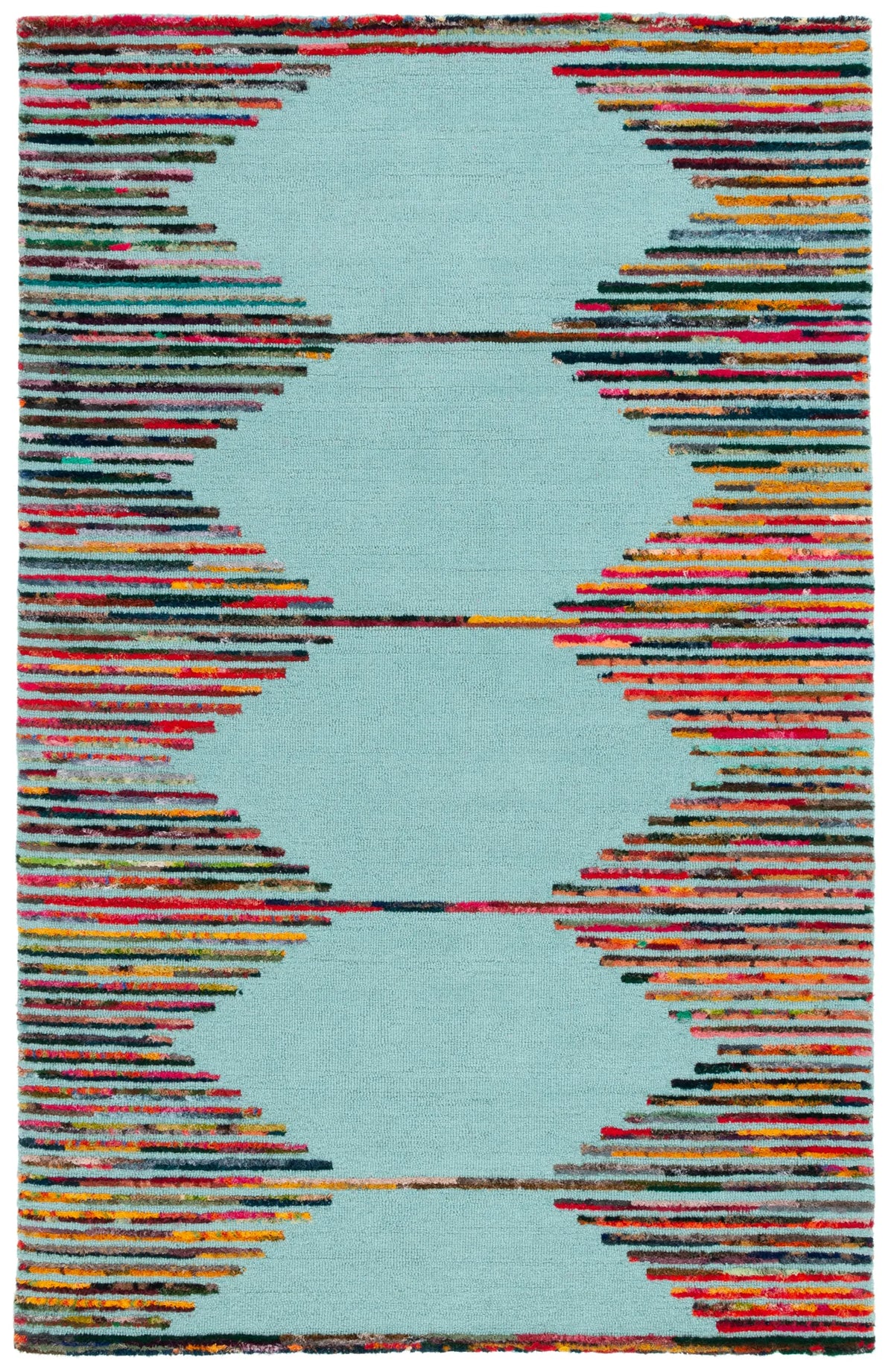 Safavieh Nantucket 4'-0" x 6'-0" Rug in Teal / Red