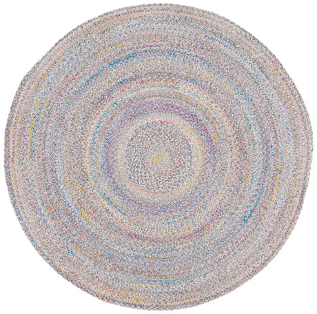Safavieh Braided 5'-0" x 5'-0" Rug in Yellow / Grey