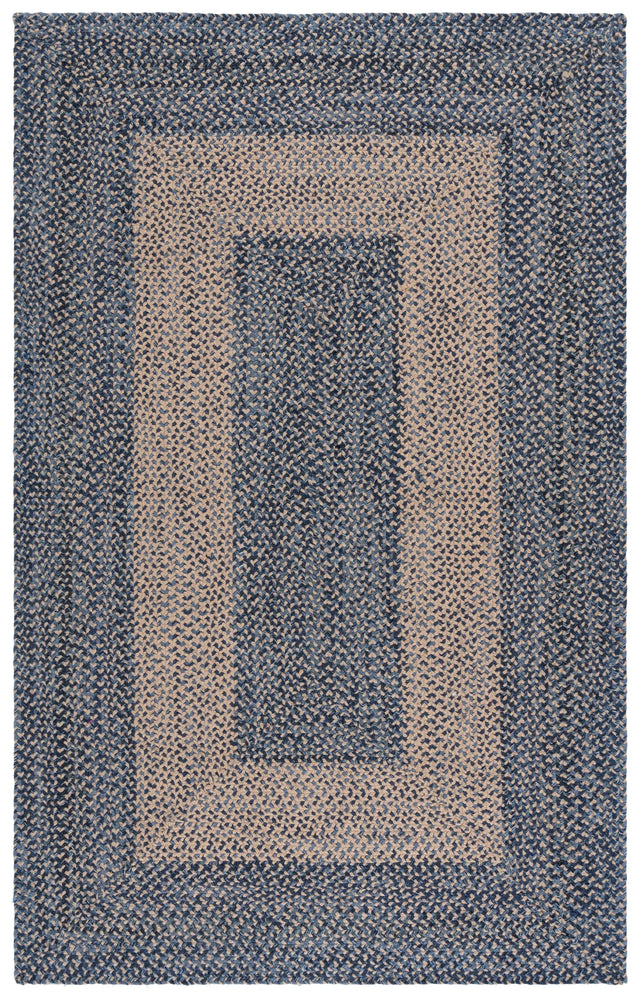 Safavieh Braided 800 4'-0" x 6'-0" Rug in Natural / Blue