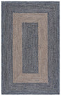 Safavieh Braided 800 4'-0" x 6'-0" Rug in Natural / Blue
