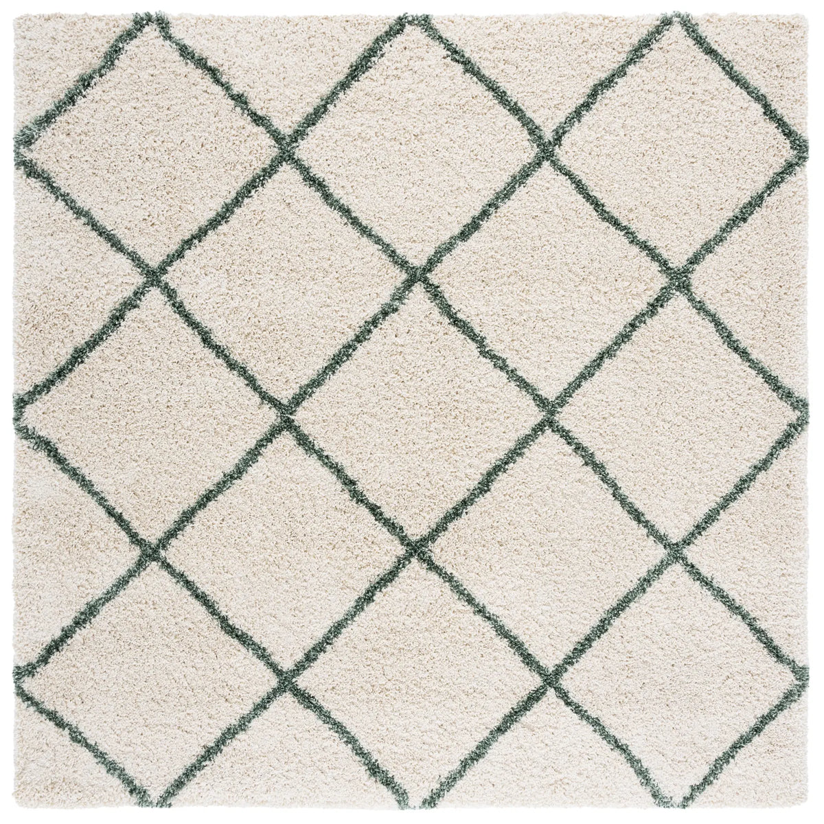 Safavieh Hudson Shag 7'-0" x 7'-0" Rug in Ivory / Green