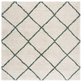 Safavieh Hudson Shag 7'-0" x 7'-0" Rug in Ivory / Green