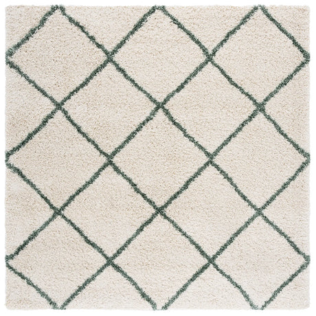 Safavieh Hudson Shag 7'-0" x 7'-0" Rug in Ivory / Green