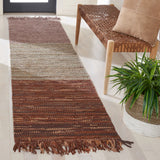 Safavieh Vintage Leather 2'-3" x 9'-0" Rug in Rust / Grey