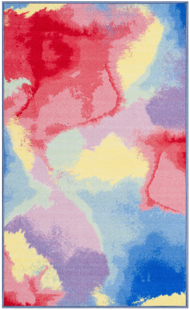 Safavieh Paint Brush 3'-3" x 5'-3" Rug in Fuchsia / Yellow