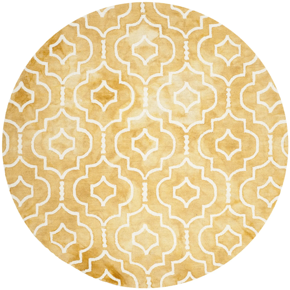 Safavieh Dip Dye 7'-0" x 7'-0" Rug in Gold / Ivory