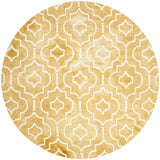 Safavieh Dip Dye 7'-0" x 7'-0" Rug in Gold / Ivory