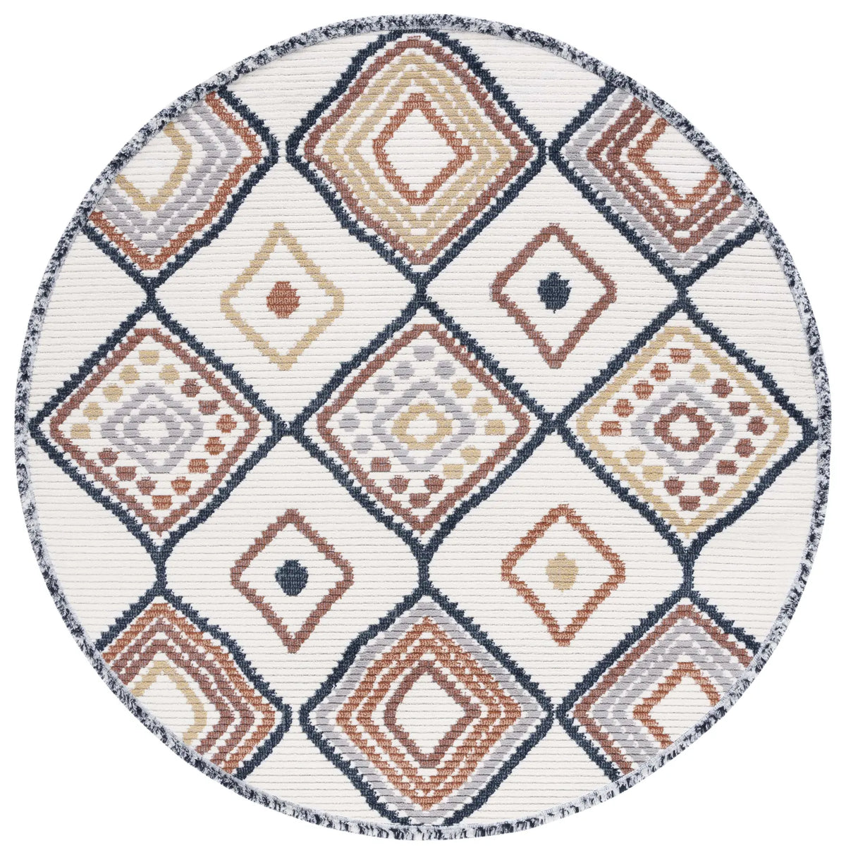 Safavieh Marrakesh 6'-7" x 6'-7" Rug in Ivory / Multi
