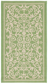 Safavieh Courtyard 2'-0" x 3'-7" Rug in Olive / Natural