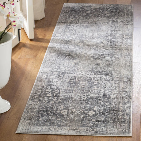 Safavieh Vintage Persian 2'-2" x 12'-0" Rug in Grey / Charcoal