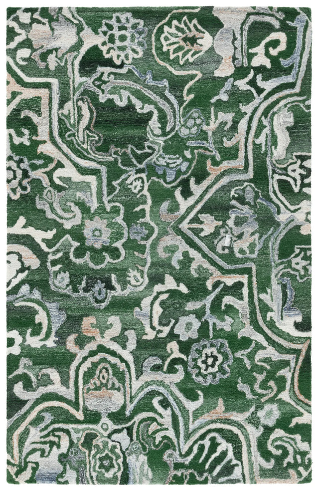 Safavieh Marquee 4'-0" x 6'-0" Rug in Green / Beige