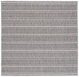 Safavieh Courtyard 6'-7" x 6'-7" Rug in Black / Grey