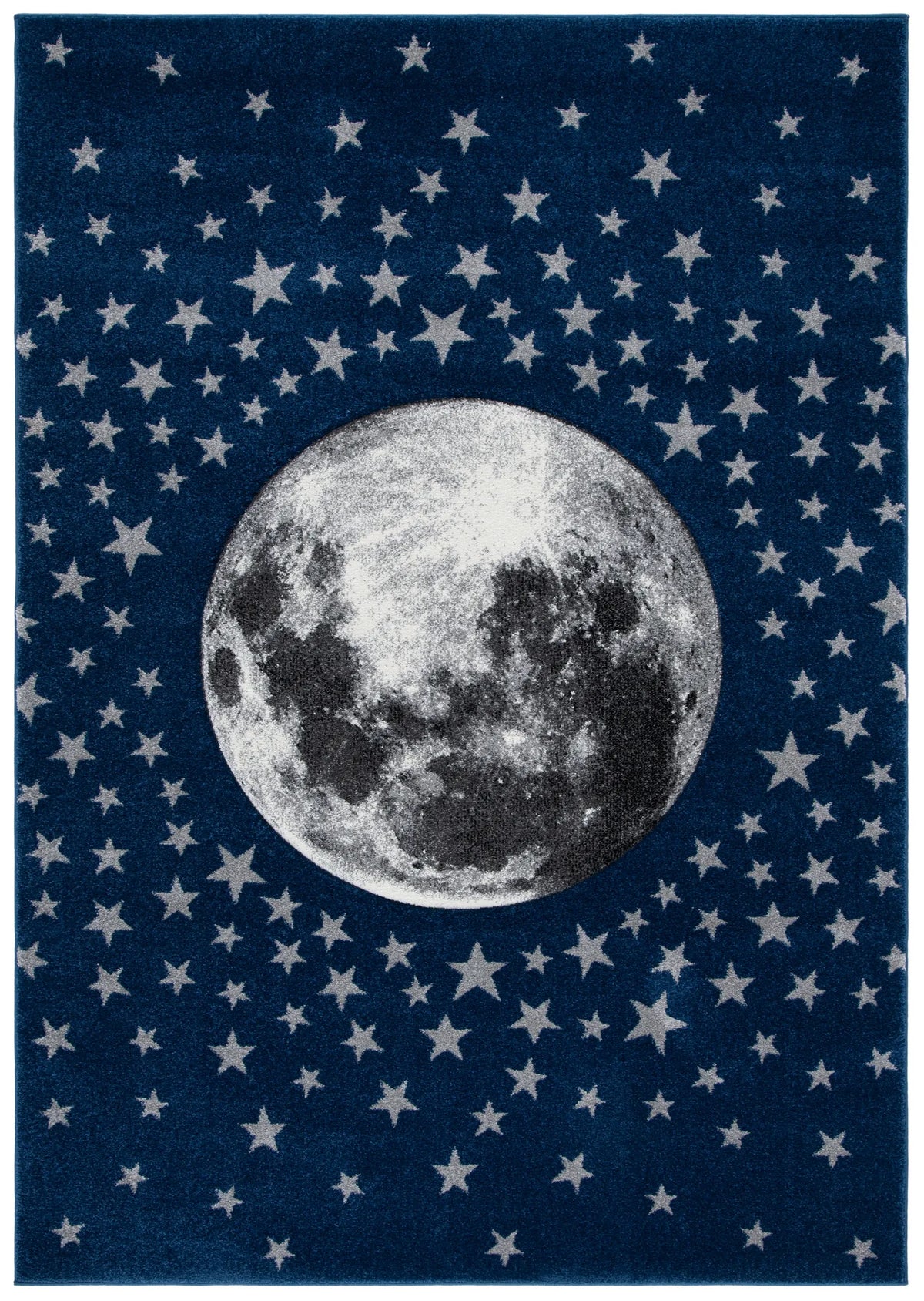 Safavieh Carousel Kids 100 4'-0" x 6'-0" Rug in Navy / Grey