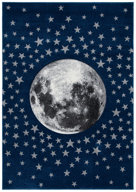 Safavieh Carousel Kids 100 4'-0" x 6'-0" Rug in Navy / Grey