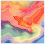 Safavieh Paint Brush 6'-7" x 6'-7" Rug in Fuchsia / Yellow