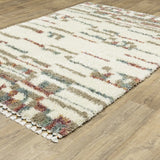 Oriental Weavers Sphinx Axis Ax06A Ivory/ Multi Rug - angle detail