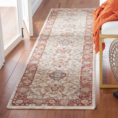 Safavieh Valencia 2'-0" x 8'-0" Rug in Ivory / Rust