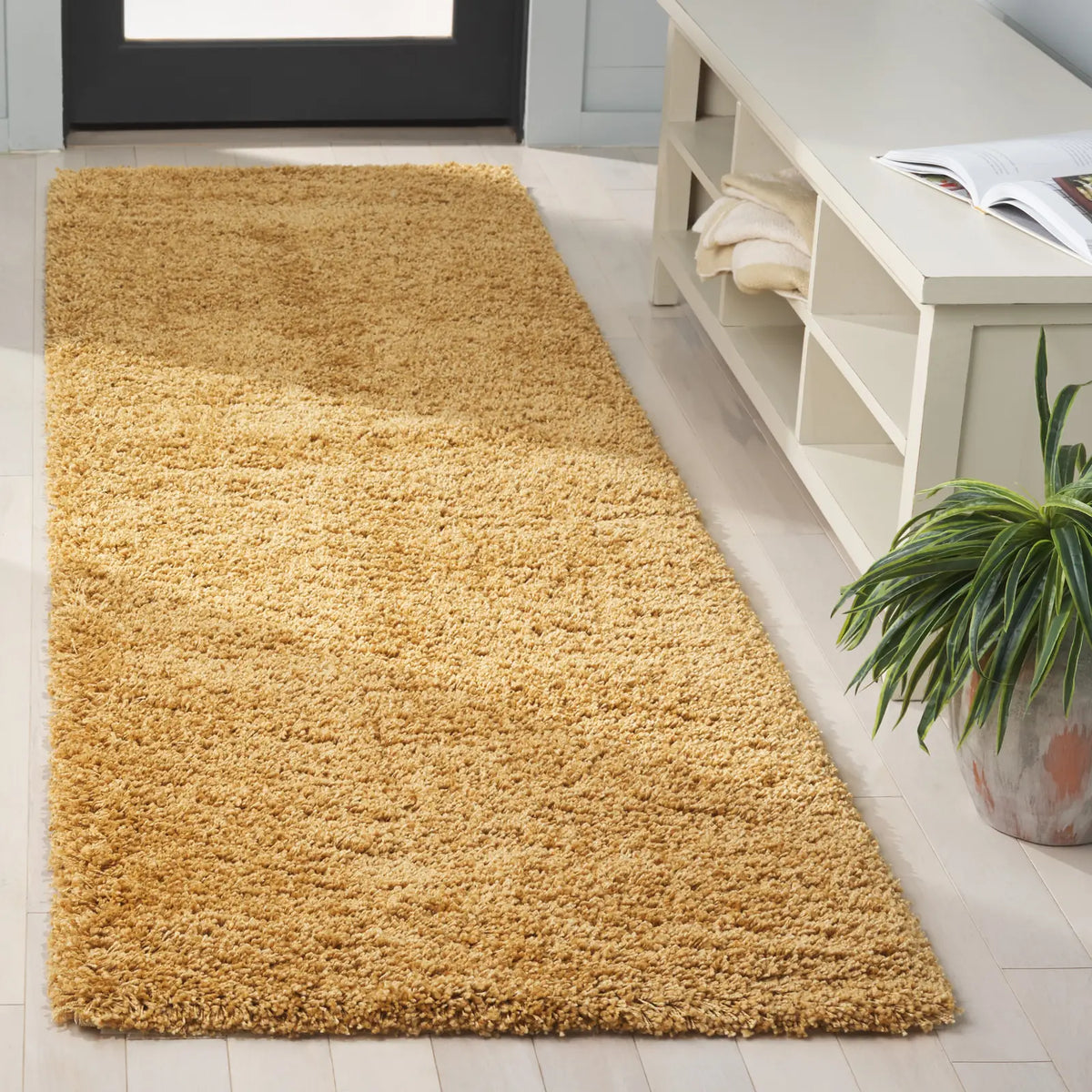 Safavieh Hudson Shag 2'-3" x 10'-0" Rug in Gold