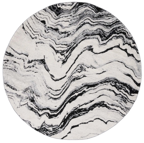Safavieh Tulum 6'-7" x 6'-7" Rug in Ivory / Black