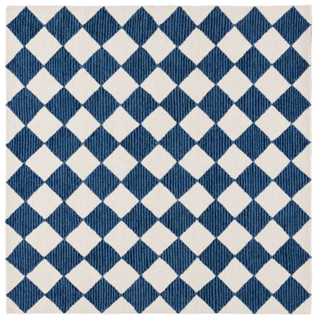 Safavieh Ebony 6'-0" x 6'-0" Rug in Navy / Ivory