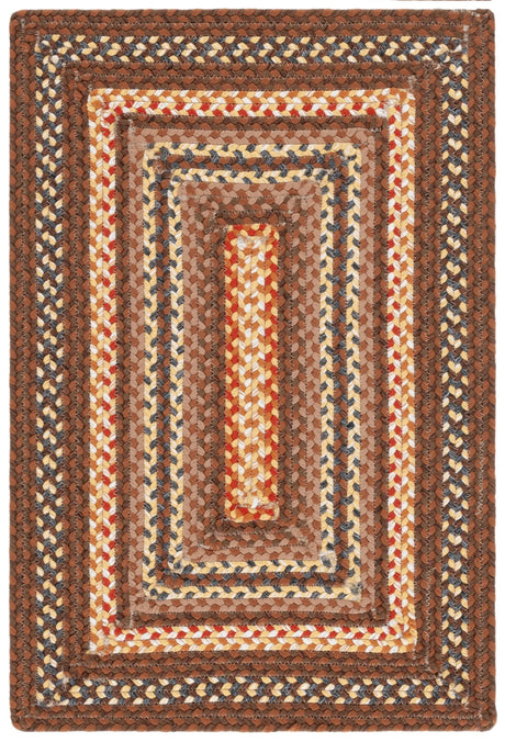 Safavieh Braided 2'-0" x 3'-0" Rug in Brown / Light Brown