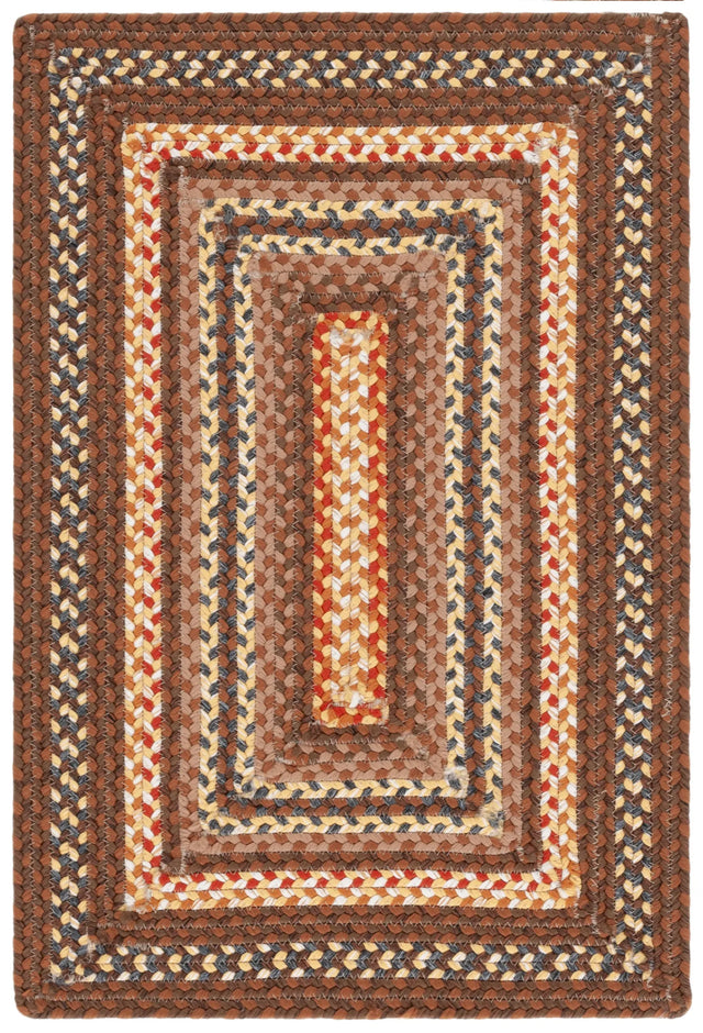 Safavieh Braided 2'-0" x 3'-0" Rug in Brown / Light Brown