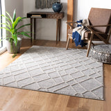 Safavieh Martha Stewart Berber Shag 5'-3" x 7'-6" Rug in Ivory / Grey