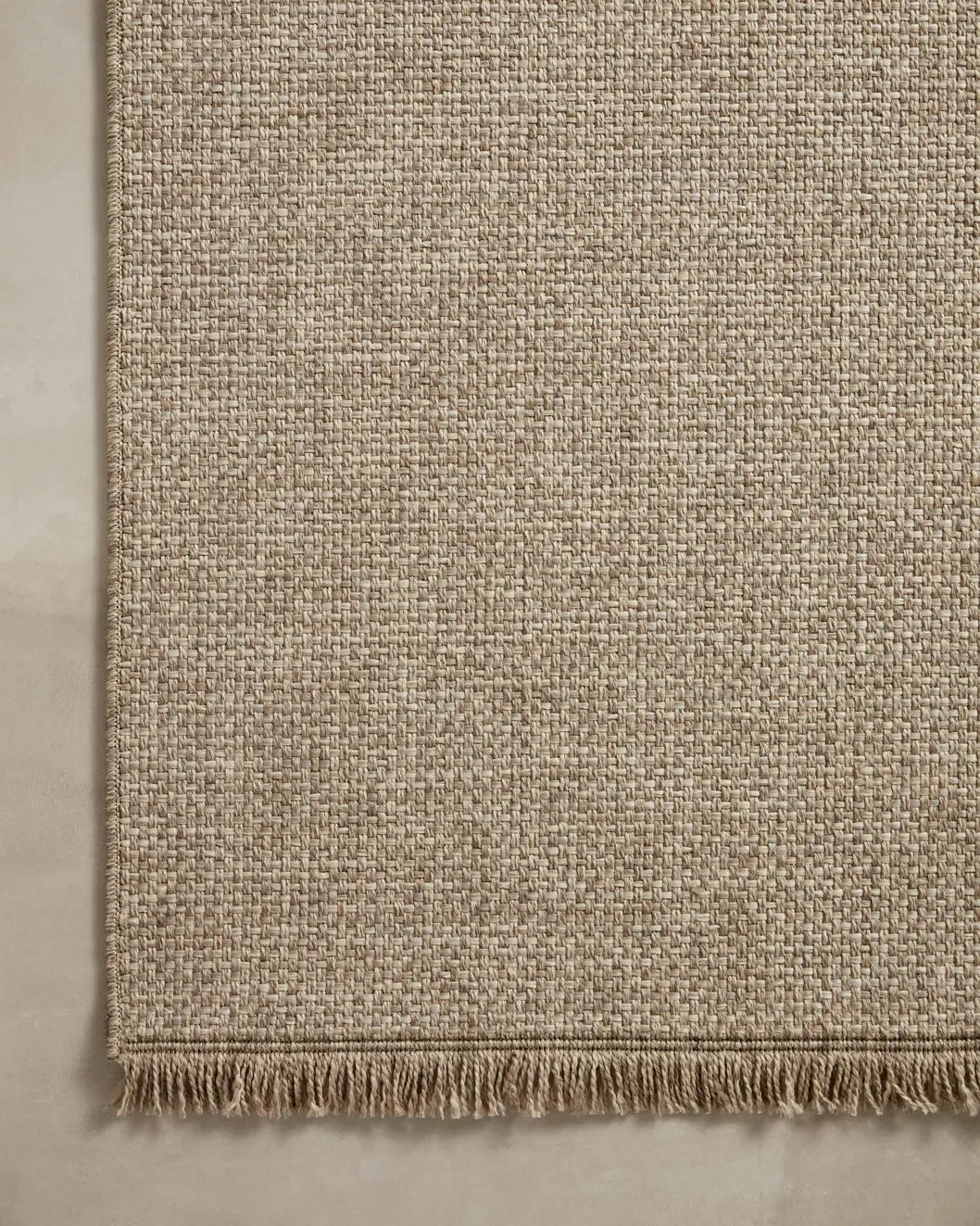 Loloi Dawn Daw-04 Natural Rug - corner on wood