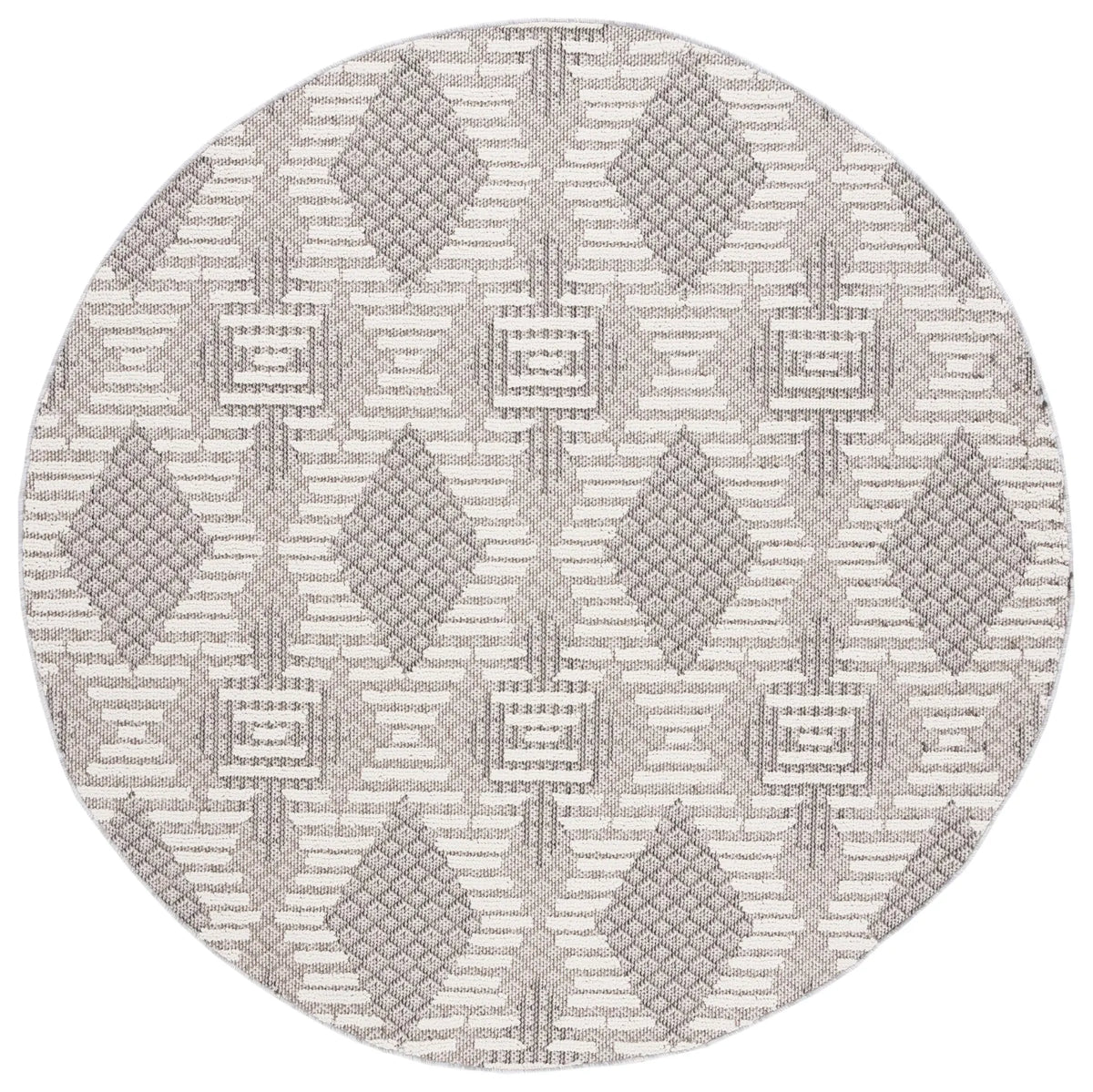Safavieh Global 6'-7" x 6'-7" Rug in Grey / Ivory