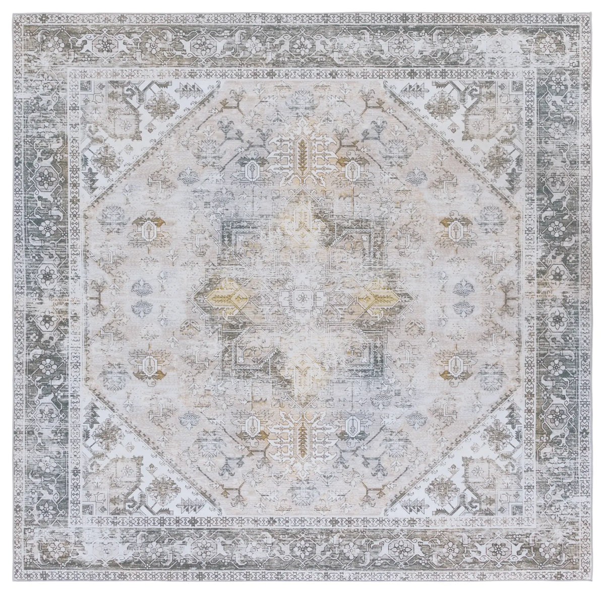 Safavieh Tucson 5'-0" x 5'-0" Rug in Beige / Grey