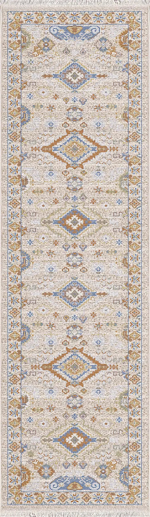 Dynamic Rugs Juno 6886 Power Loomed Traditional Ivory/Multi Rug - Runner