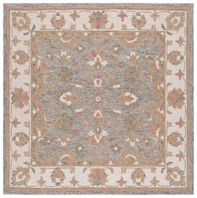 Safavieh Heritage 6'-0" x 6'-0" Rug in Grey / Ivory