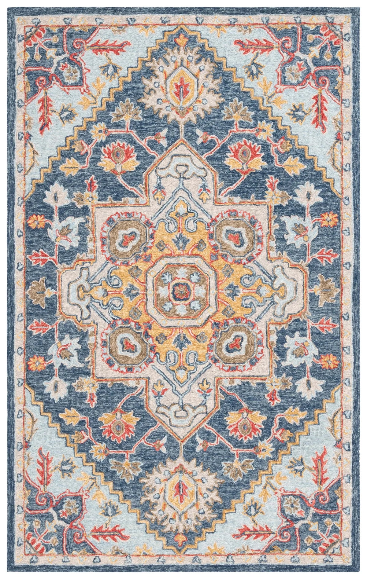 Safavieh Metro 4'-0" x 6'-0" Rug in Navy / Beige