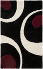 Safavieh Florida Shag 3'-3" x 5'-3" Rug in Black / Ivory