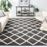 Safavieh Sgd-Dallas Shag 10'-0" x 14'-0" Rug in Dark Grey / Ivory