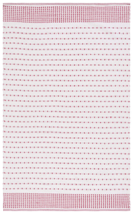 Safavieh Montauk 4'-0" x 6'-0" Rug in Red / Ivory