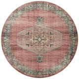 Loloi Heidi Hei-05 Spice/Aqua Rugs - round flat