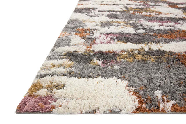 Loloi Levitt Shag Lev-04 Grey/Multi Rug - rug corner