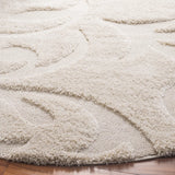 Safavieh Florida Shag 6'-7" x 6'-7" Rug in Creme / Creme