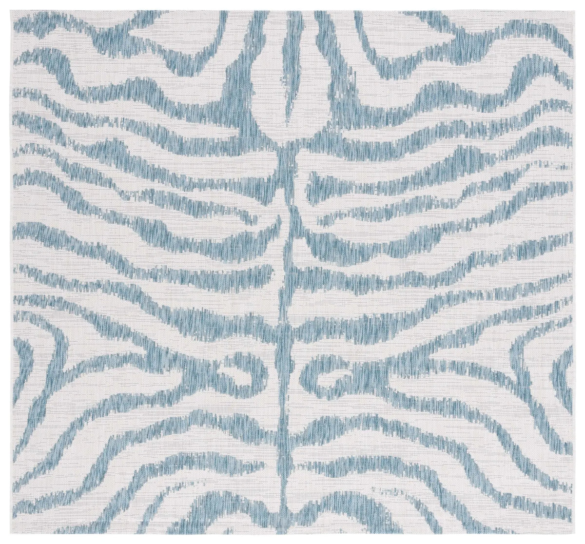 Safavieh Courtyard 6'-7" x 6'-7" Rug in Ivory / Aqua