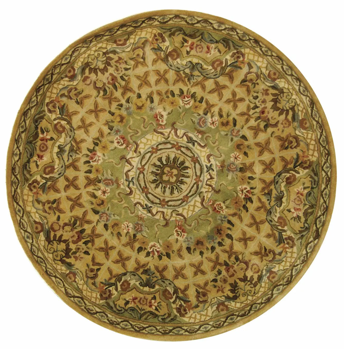 Safavieh Classic 6'-0" x 6'-0" Rug in Toupe / Light Green