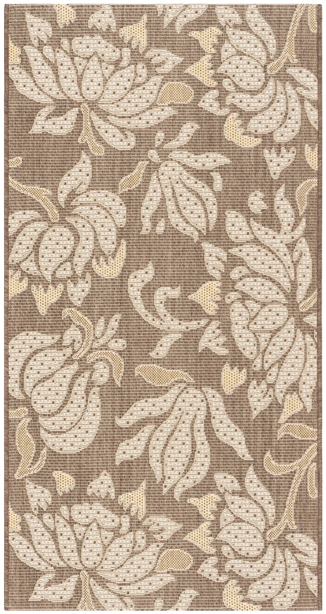 Safavieh Courtyard 2'-7" x 5'-0" Rug in Light Chocolate / Cream