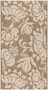 Safavieh Courtyard 2'-7" x 5'-0" Rug in Light Chocolate / Cream